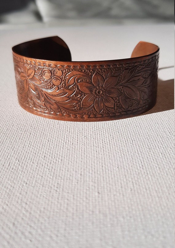 Vintage bracelet solid copper Gem