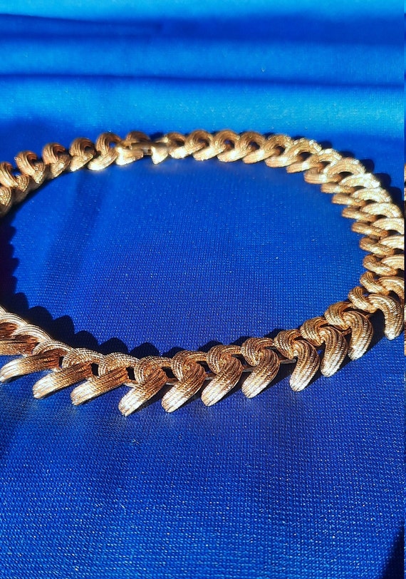 Vintage Gold Tone Chain Necklace by Monet, Chunky… - image 1