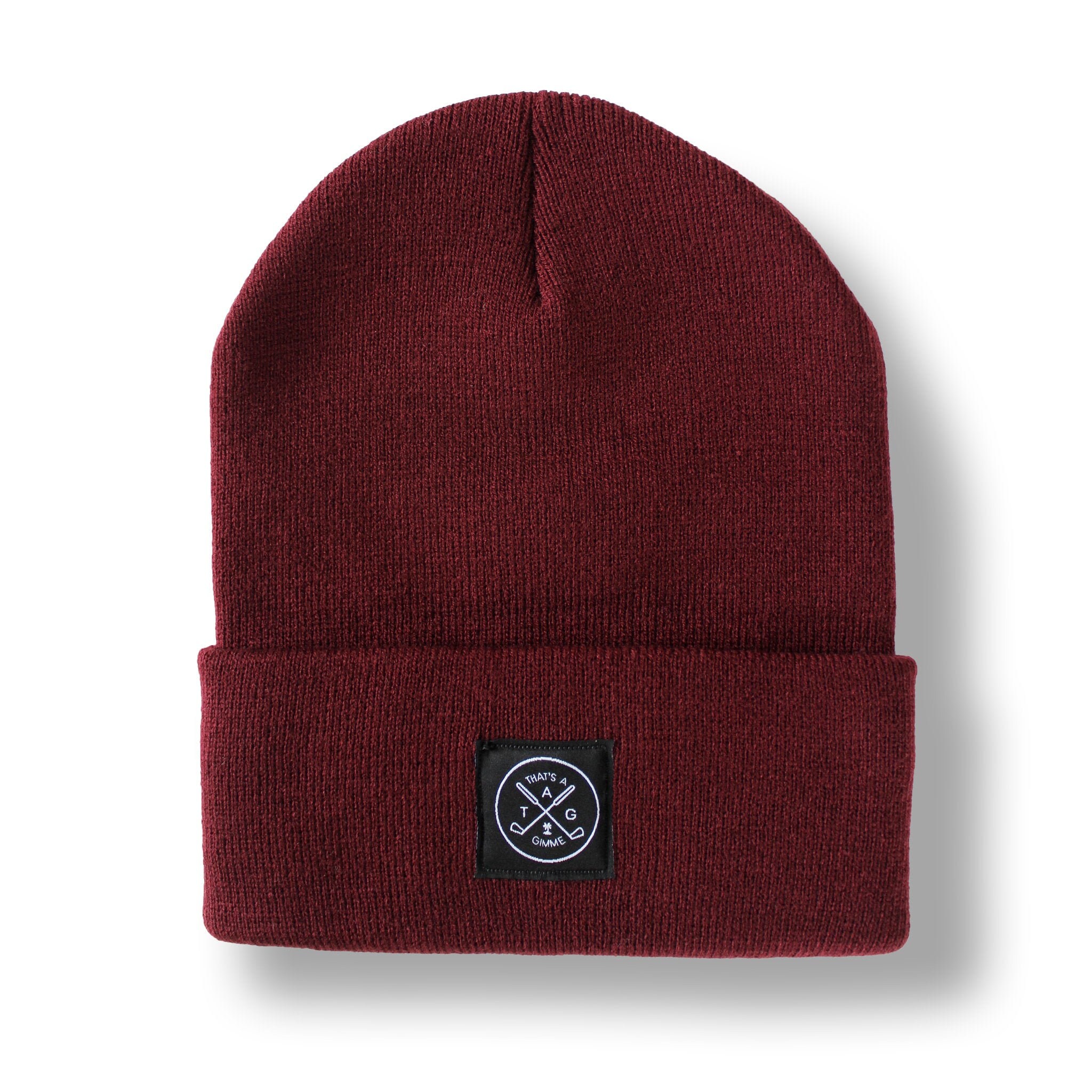 wine colored beanie
