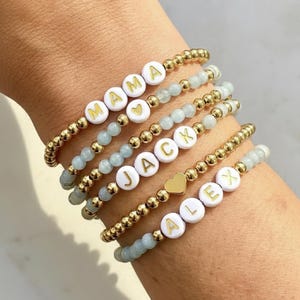 Personalized Name Bracelet for Mom – Custom Kids Name Bracelet, Mama Bracelet, Mother’s Day Gift, Grandma Auntie New Mom Jewelry