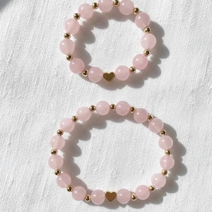 Regalo Mamma E Figlia: Set Di 2 Braccialetti Coordinati A Cuore Con Perline In Argilla, Regolabili (Mamma E Me)
