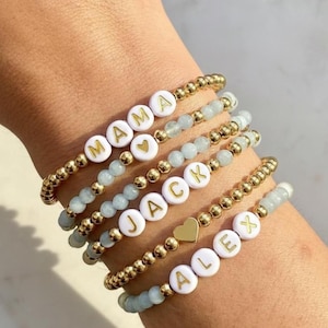 Custom Name Bracelet, Personalized Jewelry for New Mom, Pregnancy Gift for Wife, First Time Mom Gift, Mother's Day Gift, Push Present