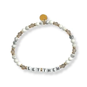 Let Them Beaded Bracelet: Inspirational Quote Gift, Affirmation Bracelet