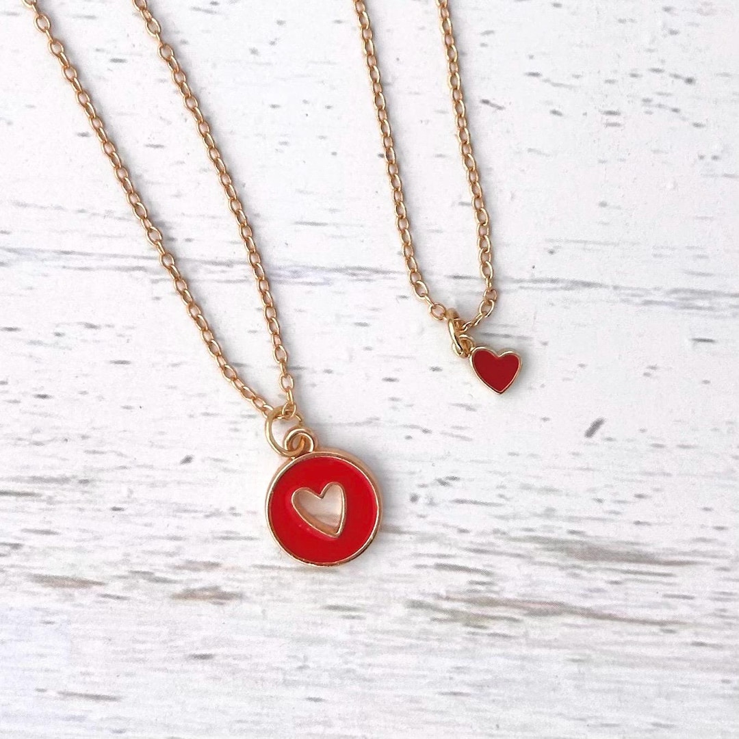Matching Mother Daughter Necklace Set, Mom Daughter Jewelry, Mommy and — free download