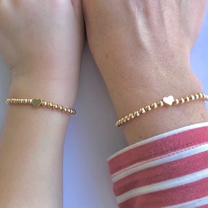 Gold Mama Mini Bracelet Set, Gold Mom Daughter Bracelet Set, Matching Mother Daughter Bracelets, Matching Bracelets, Christmas Gift for Mom