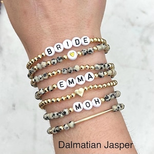 Personalized Word Bracelet, Kids Name Bracelet, Stacking Mama Bracelet, Custom Name Beaded Bracelet, Personalized Gift, Stretch Bracelet