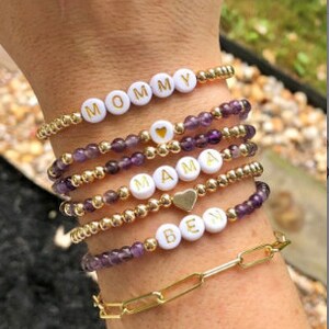 Stackable name bracelets Clearance