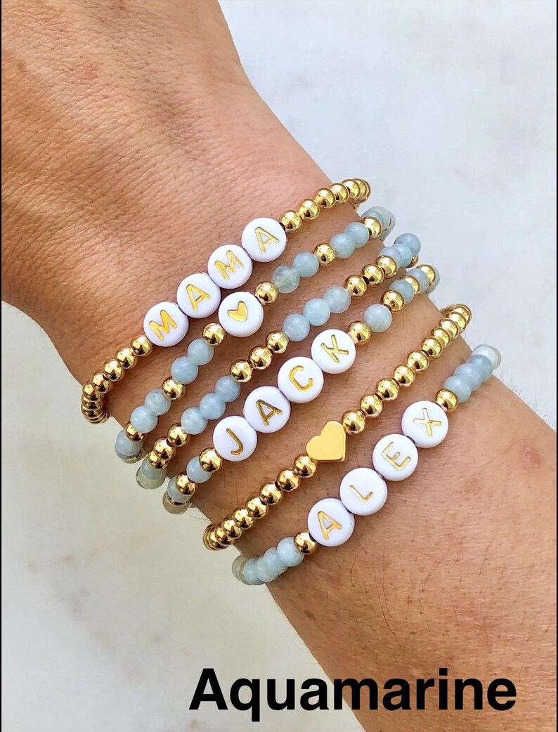 Custom Name Bracelet, Personalized Jewelry for New Mom, Pregnancy Gift for Wife, First Time Mom Gift, Mother's Day Gift, Push Present image 5
