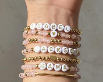 New Mom Gift Bracelet – Personalized Keepsake for First Time Mom, Mama Name Bracelet, Sentimental Motherhood Jewelry, Newborn Mom Gift