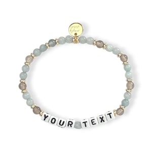 Personalized Name Bracelet: Custom Beaded Stacking Bracelet
