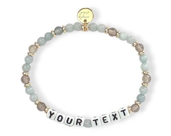 Personalized Name Bracelet: Custom Beaded Stacking Bracelet