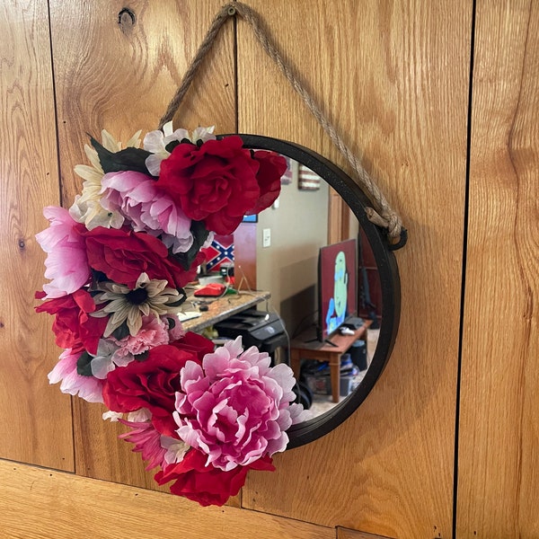Flower Mirror Etsy