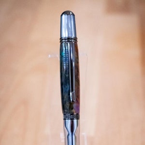 Deep Purple Galaxy Swirled Wall Street Style Rollerball Twist Pen
