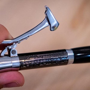 Gorgeous Firefighters Click Pen , Hand turned from Real Water Buffalo horn