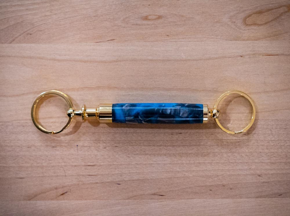 Blue and Gray Acrylic Separating Key Ring - Etsy UK