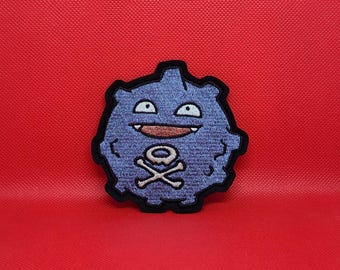 Team Rocket R Patch (4 Inch) White / Red Embroidered Iron-on or