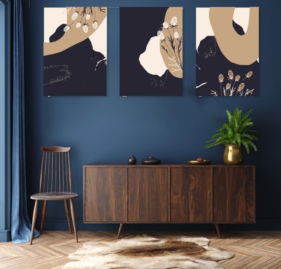 Boho Wall Art Set Boho Canvas Wall Decor Bohemian Wall Art - Etsy