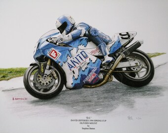 David Jefferies A3 limited edition fine art prints. From an original drawing, by Stephen Batten.