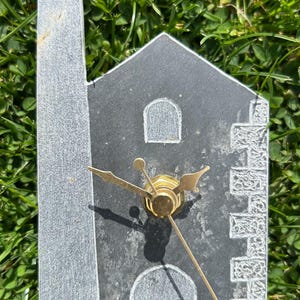 Cornish Tin Mine Engine House Slate Wall Clock. Upcycled Natural Slate.