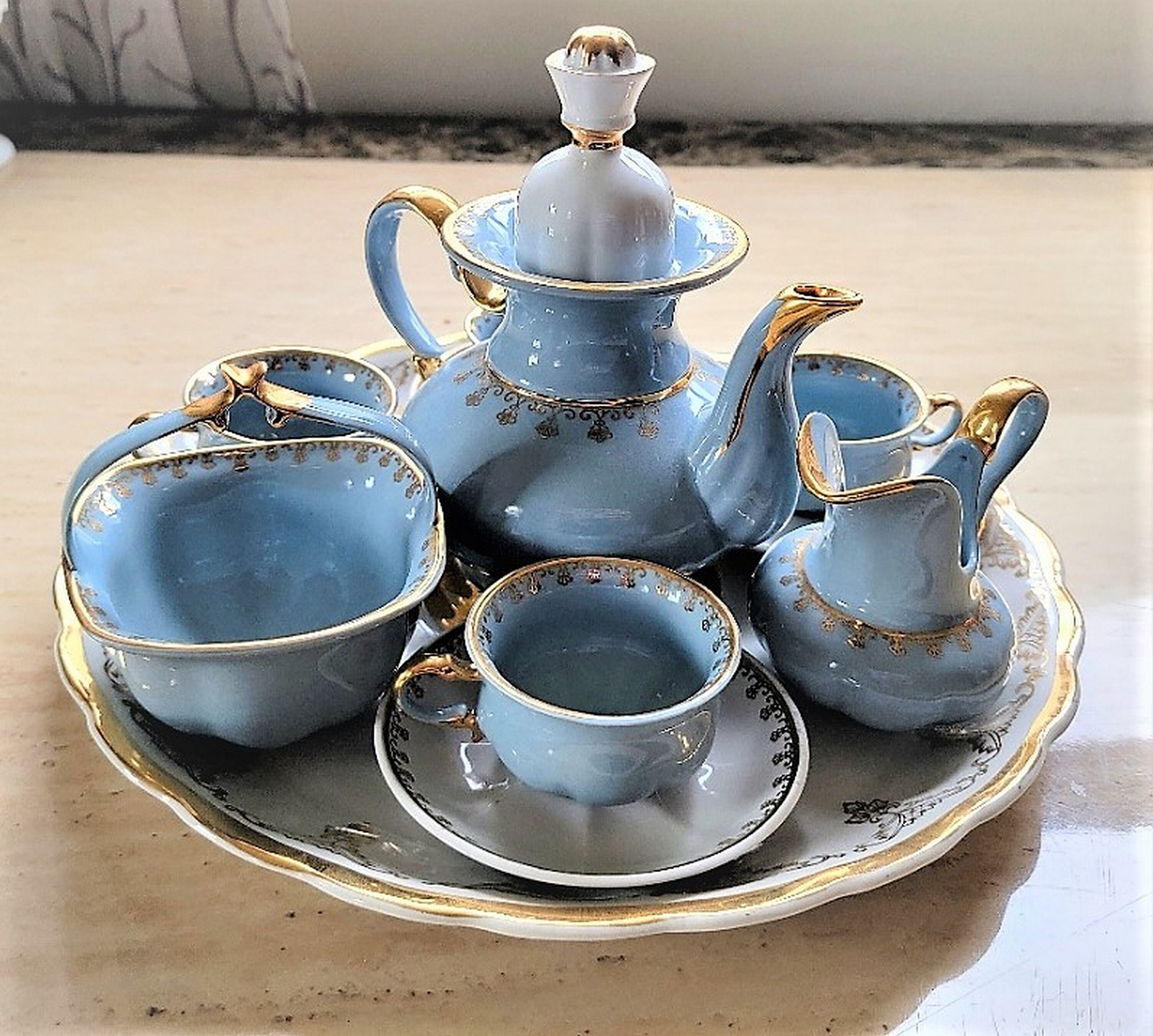 Vintage Korosten Porcelain Kiev Coffee/tea Set 14 Pcs Etsy