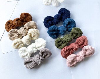 Corduroy Baby Bow Headband 5 Pack // Newborn & Toddler Hair Accessories