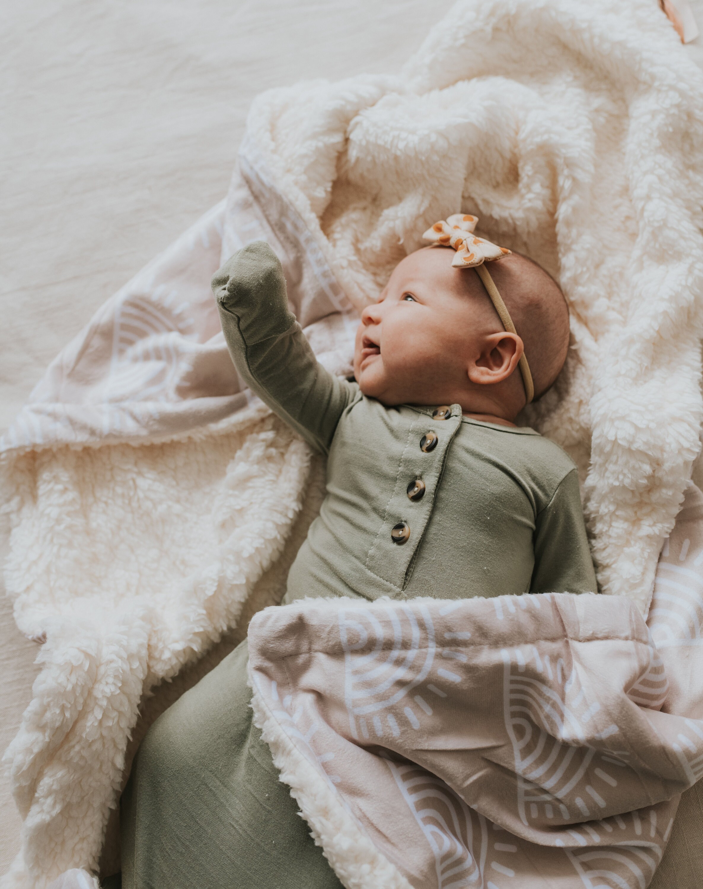 Plush Sherpa Baby Blanket / Soft Warm Baby Blanket / Neutral Etsy