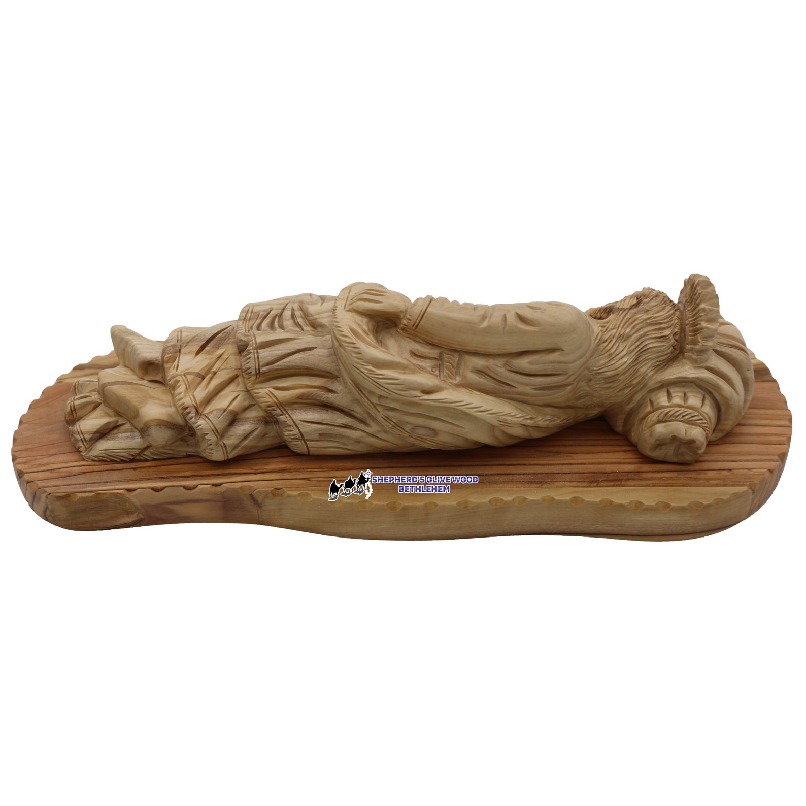 Olive Wood sleeping Saint Joseph Statue Carved Wood Saint Etsy