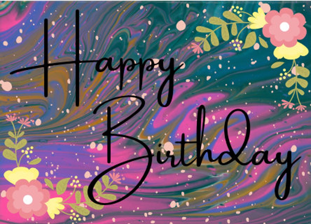 Geburtstagskarte gefaltet digital download - Etsy.de