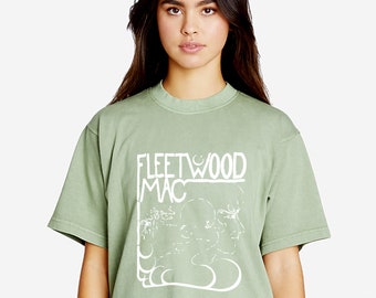 Fleetwood Mac printed on Heavy Pigment 100% cotton T-shirt, Fleetwood Mac Shirt, Fleetwood Mac Merch, Boxy Thick Tshirt, Stevie Nicks Tshirt