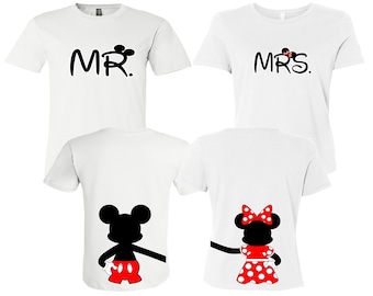 MR and MRS Matching Shirts for Couples - His and Hers Shirts - Disney Couple Shirts - Couples Newlywed Gift - Just Married Shirts
