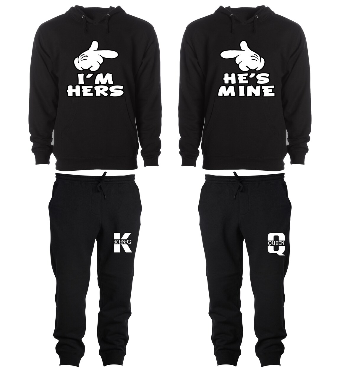 His and Hers Matching Sets Boyfriend and Girlfriend Matching Hoodies