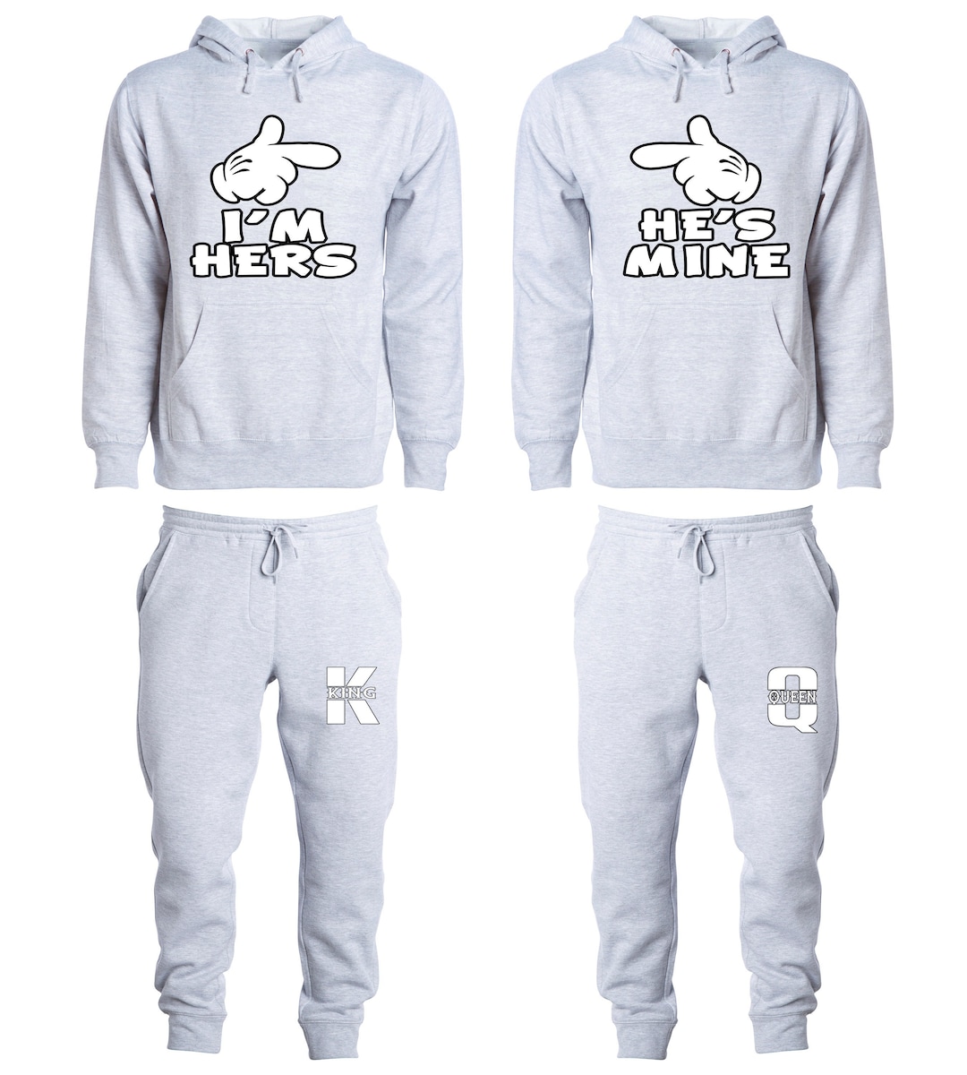 His and Hers Matching Sets Boyfriend and Girlfriend Matching Hoodies