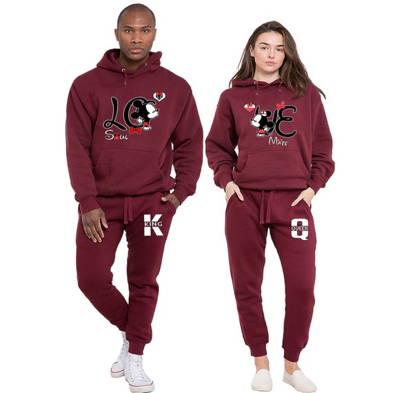 Buy Mickey and Minnie Disney Family Set, Matching Hoodies for Couples,  Matching Hoodie Set, Matching Track Suit for Couples, Family Tracksuit  Online in India 