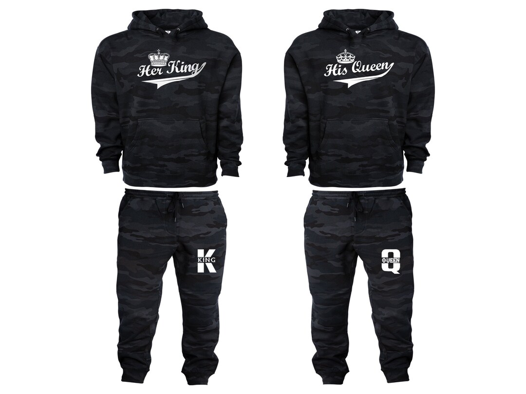 Her King His Queen Outfits Matching Couple Tracksuits King Queen