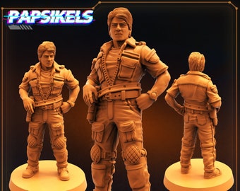 Space Crew Executive Officer by Papsikels Miniatures for 32 mm Wargaming Tabletop printed Resin AVP Prodos GF9 Predator