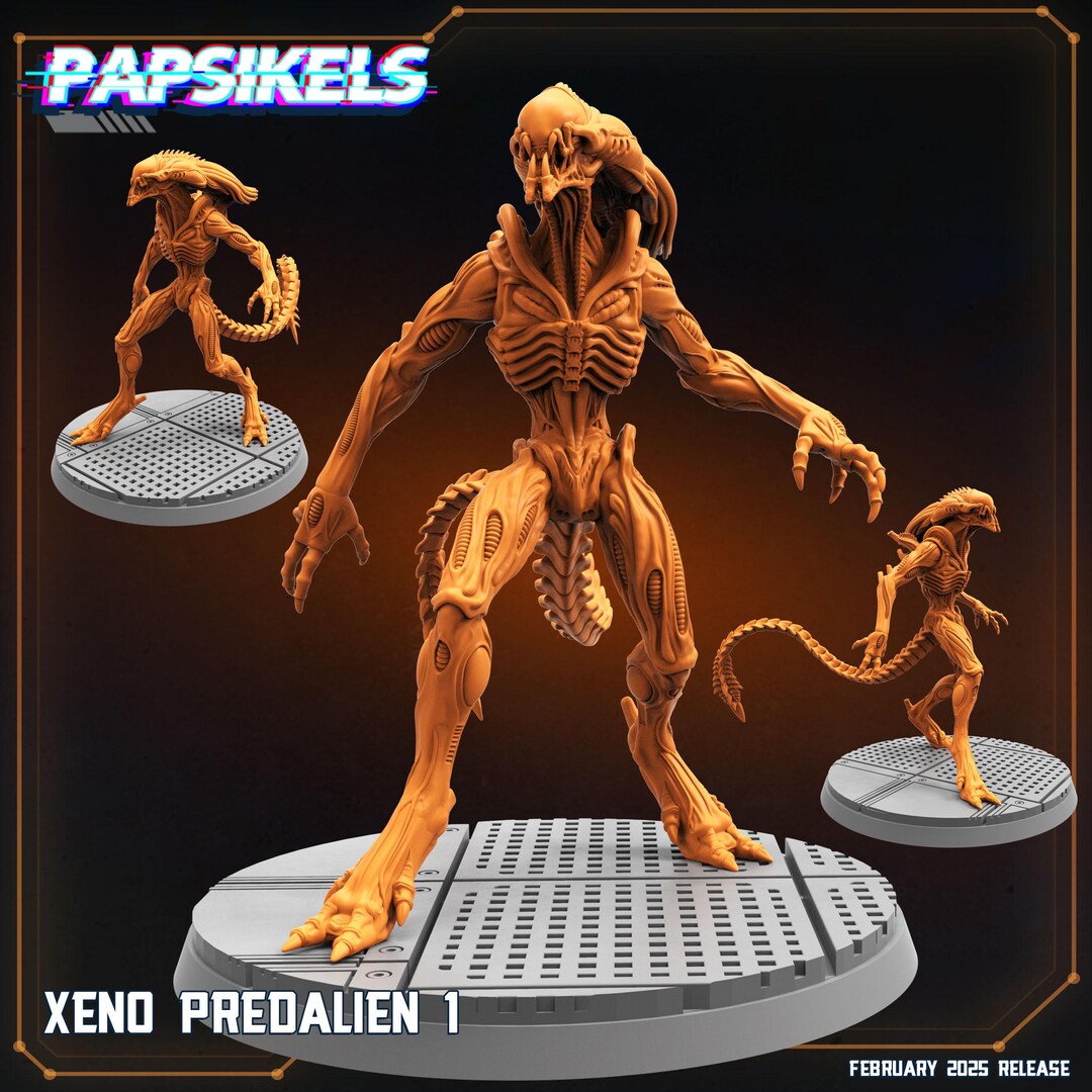 Xeno Predalien Variant 1-8 by Papsikels Miniatures for 32 Mm Wargaming ...