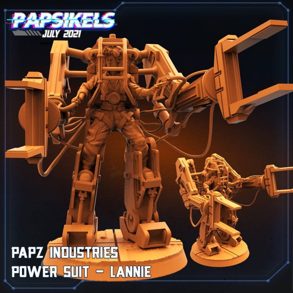 Papsikels Alien vs Humans - Papz Industries Power Suit with Lanie Miniature for 32mm