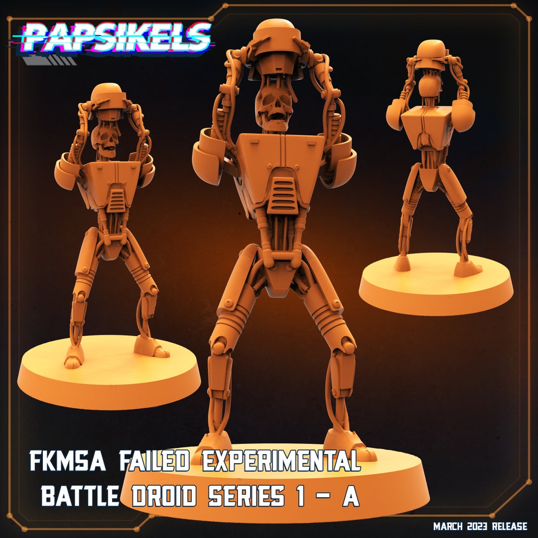 FKMSA Failed Experimental Battle Droids Variant A-D by