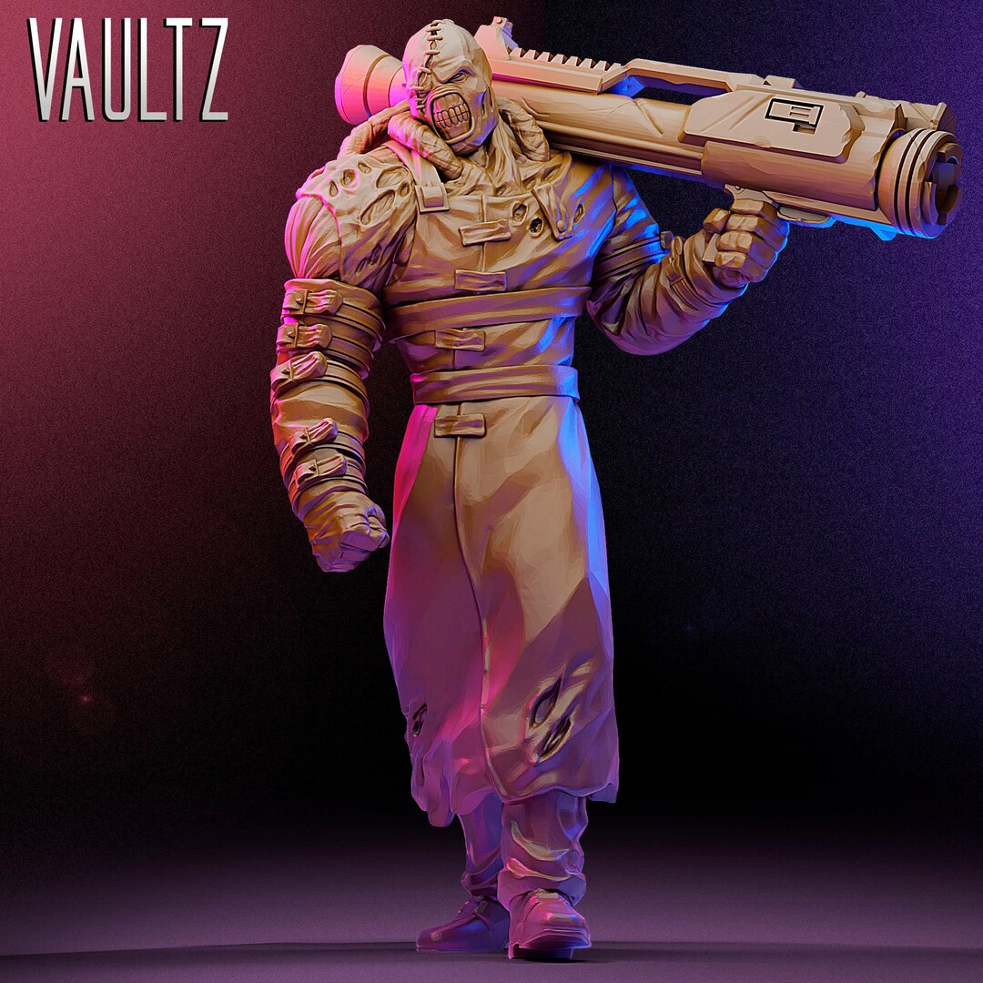 Nemesis Zombie From Resident Evil by Vault Z 32mm Miniature, 3d Printed