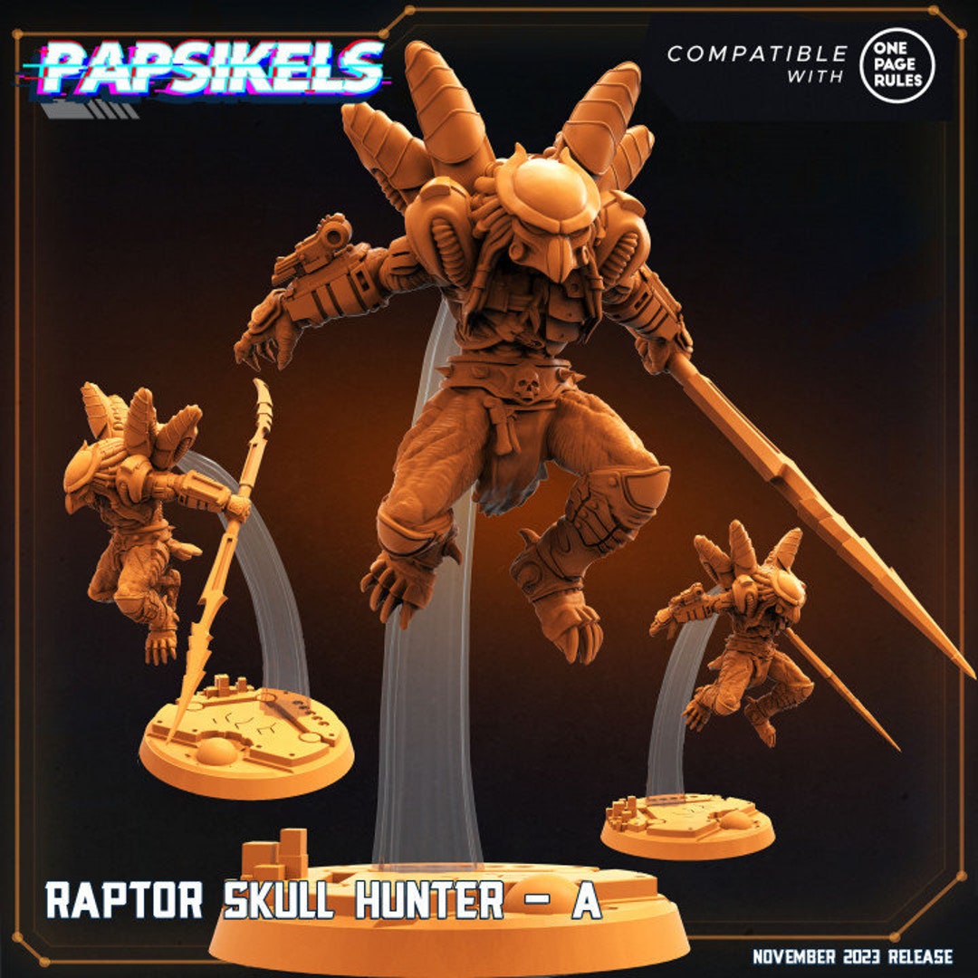 Raptor Skull Hunter A-E Skull Hunter by Papsikels Miniatures for 32 Mm ...