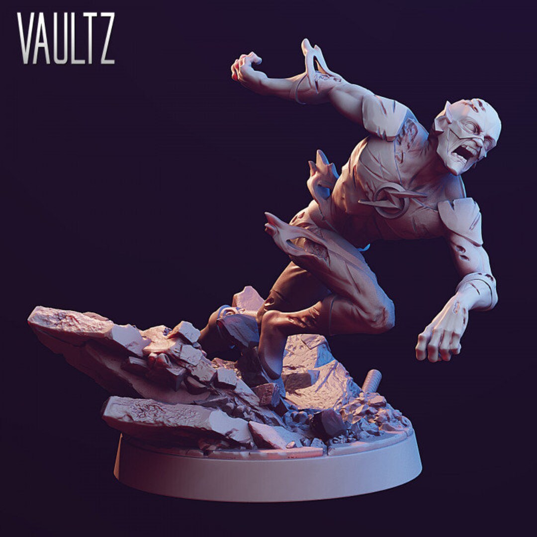 Zombie Flash The Flash Zombie Fanart by Vault Z 32 Mm / 40 Mm Miniature, 3d Printed ...