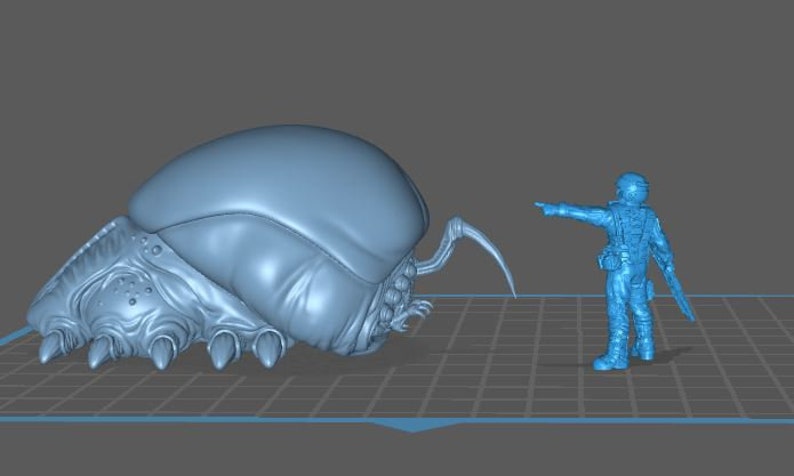 Gigerian Arachnid Hybrid Dementor aka Brain Bug by Papsikels Miniatures for Wargaming Tabletop printed Resin image 2