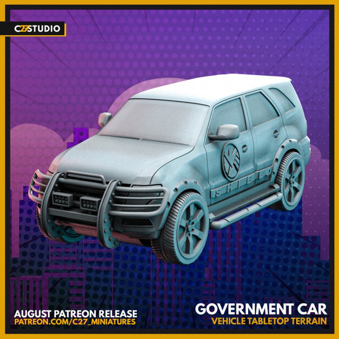 Government Car Aka SHIELD SUV / S.H.I.E.L.D. by C27 for 40 Mm Wargaming