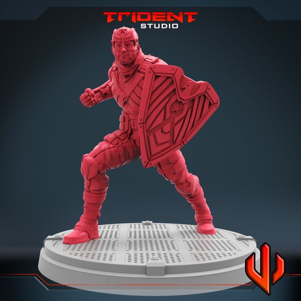 Soldier Boy (The Boys) by Trident Studio for 40mm Wargaming Tabletop 3d printed Resin Marvel Crisis Protocol