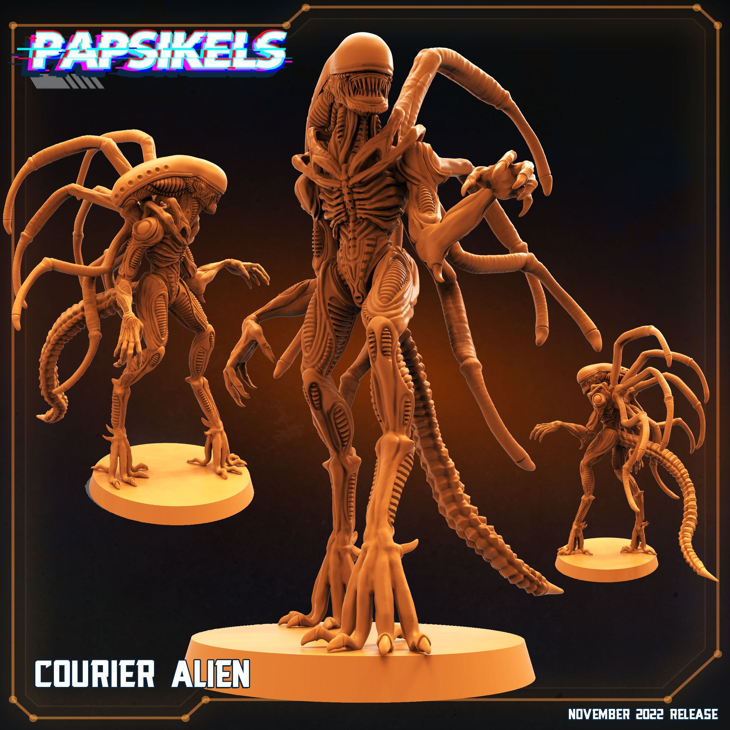 Courier Alien, Carrier Xeno 32mm Papsikels Alien Vs Humans, AVP, Prodos,  GF9 Tabletop - Etsy Norway