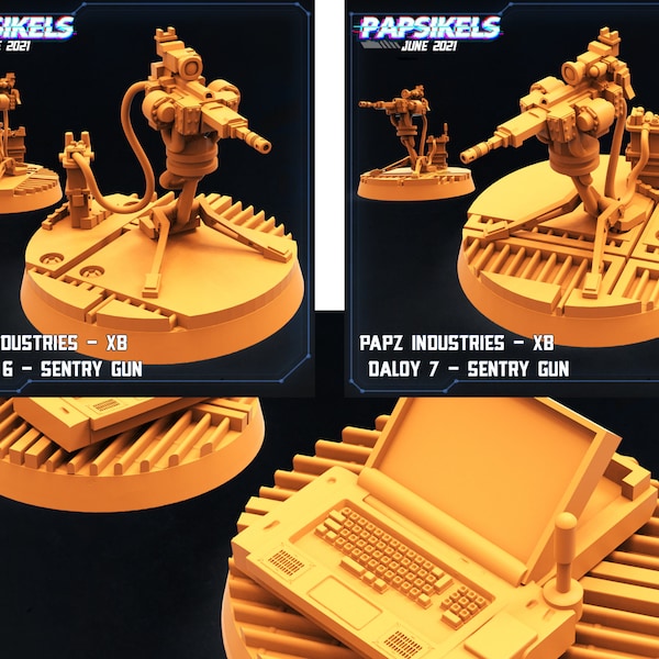 Sentry Guns / Objektive  for 32mm Tabletop AVP Papsikels Alien vs Humans -