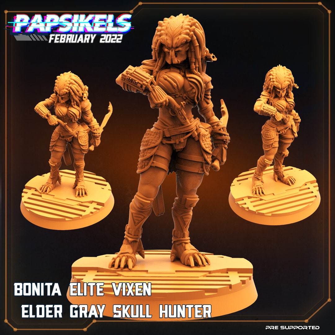 Humans Avp Bonita Elite Vixen Eldar Gray Skull Hunter 32mm Papsikels Alien vs ...