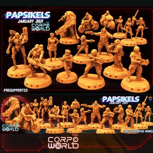 Cyberpunk Part 1 Shadowrun Miniatures for Tabletop, Wargaming, Diorama 32mm by Papsikels 2077