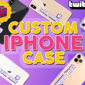 Custom Twitch iPhone Case | Username Your Channel Logo | Personalized Streamer Gift | Twitch Merch | Customized iPhone Case For Streamer