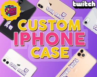 Custom Twitch iPhone Case | Username Your Channel Logo | Personalized Streamer Gift | Twitch Merch | Customized iPhone Case For Streamer